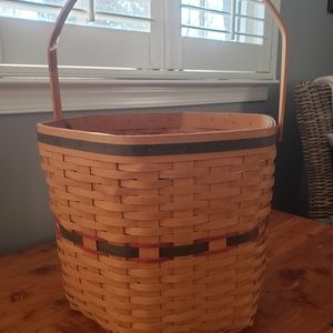 Longaberger 1997 Holiday Hostess Large Snowflake Basket w/ Liner & Protector